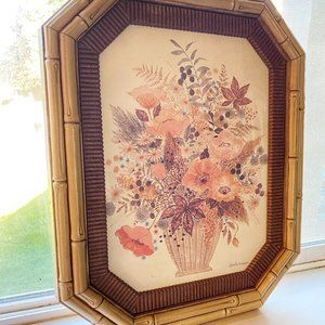 Vintage Gloria Eriksen Floral Fantasy Painting